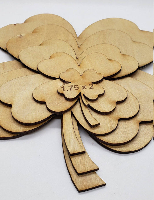 Handcrafted 3MM Birch Clovers (2–10") from Michigan—perfect for St. Paddy’s, DIY crafts, décor & more. Lucky charm for every project!
