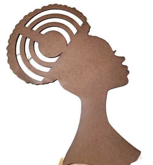 Women’s Wooden Silhouette – Diva Head Wall Art