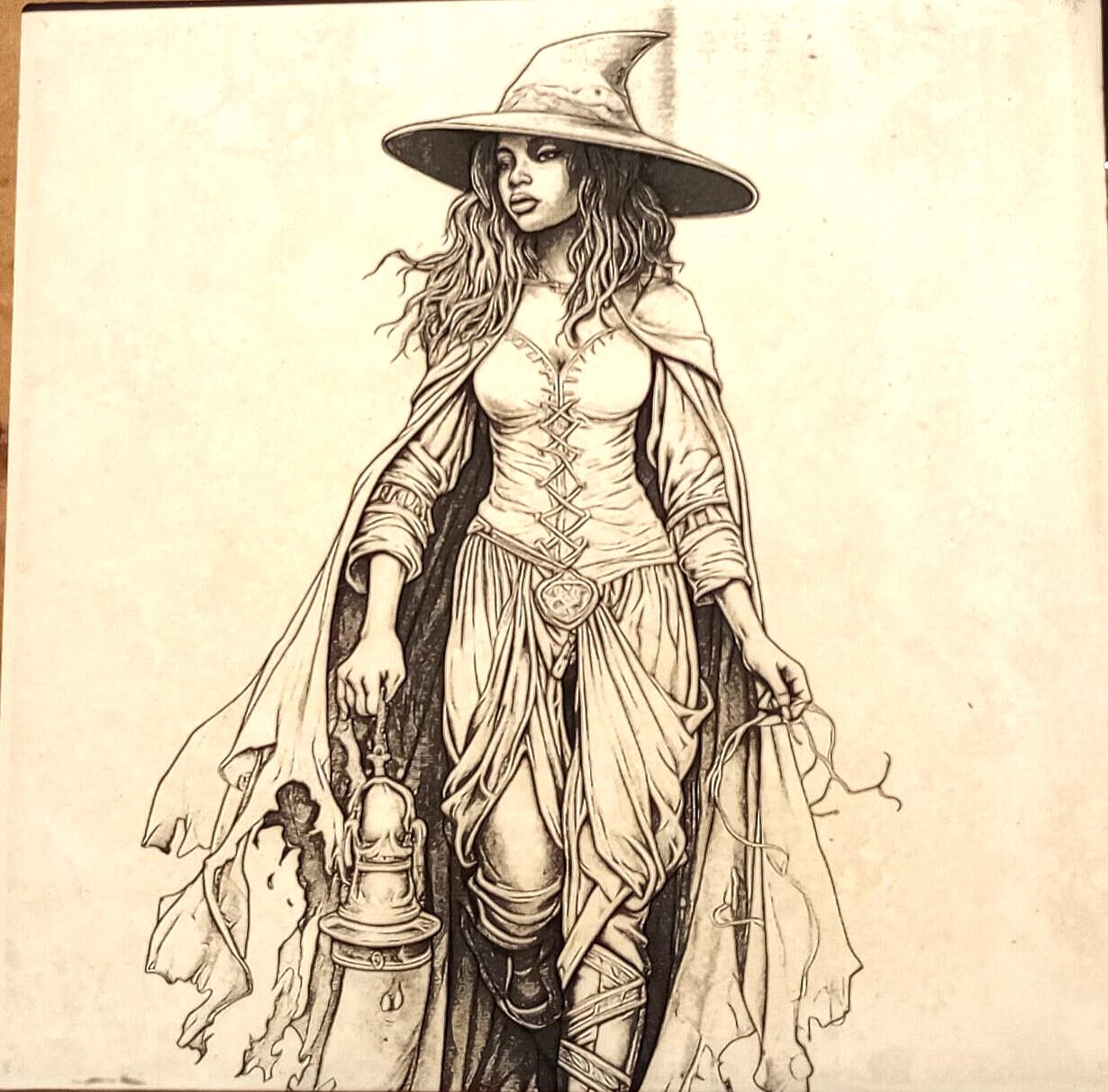 The Black Witch Tiles exist to entice your mischievous nature. They have been replicated etched to create an eerie ambiance, evoking thrills