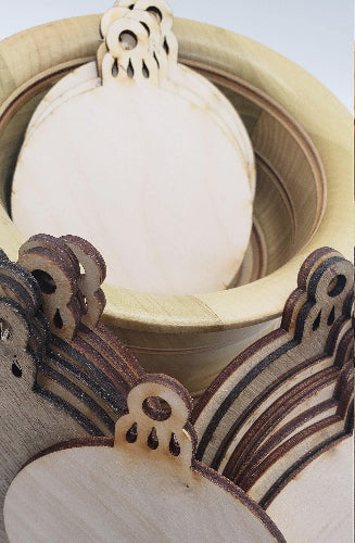 Check out these cheap, 3-inch flat wooden bulb shapes. Great for letting your kids decorate, your kids can let their imaginations run wild while using their artistic abilities. They can paint them, draw on them or even cut out shapes from construction paper and glue them on. The possibilities are endless! Another great option for these bulb shapes is that they are also great for crafts or package labels. So many ways to use them.