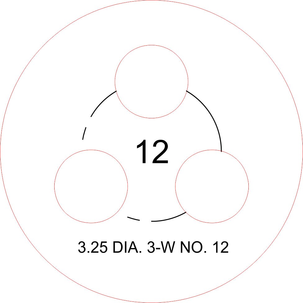 Look at the 3.25 diameter wick bottom template for 3-Wick wick templates with wick spans from NO. 8 to NO. 13. inexpensive - trustworthy