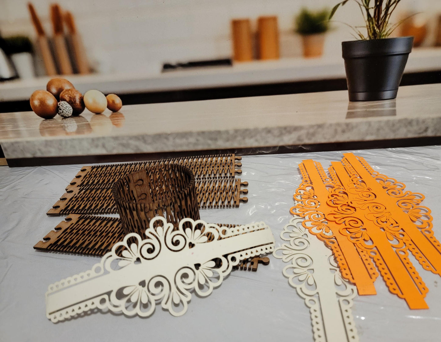 Digital Napkin Ring Holder Cut File for Wood and Paper Crafting Includes PDF and SVG Perfect for Custom Table Decor and Wedding Settings