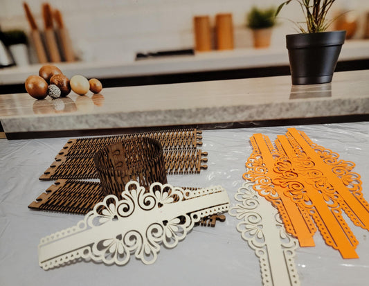 Digital Napkin Ring Holder Cut File for Wood and Paper Crafting Includes PDF and SVG Perfect for Custom Table Decor and Wedding Settings