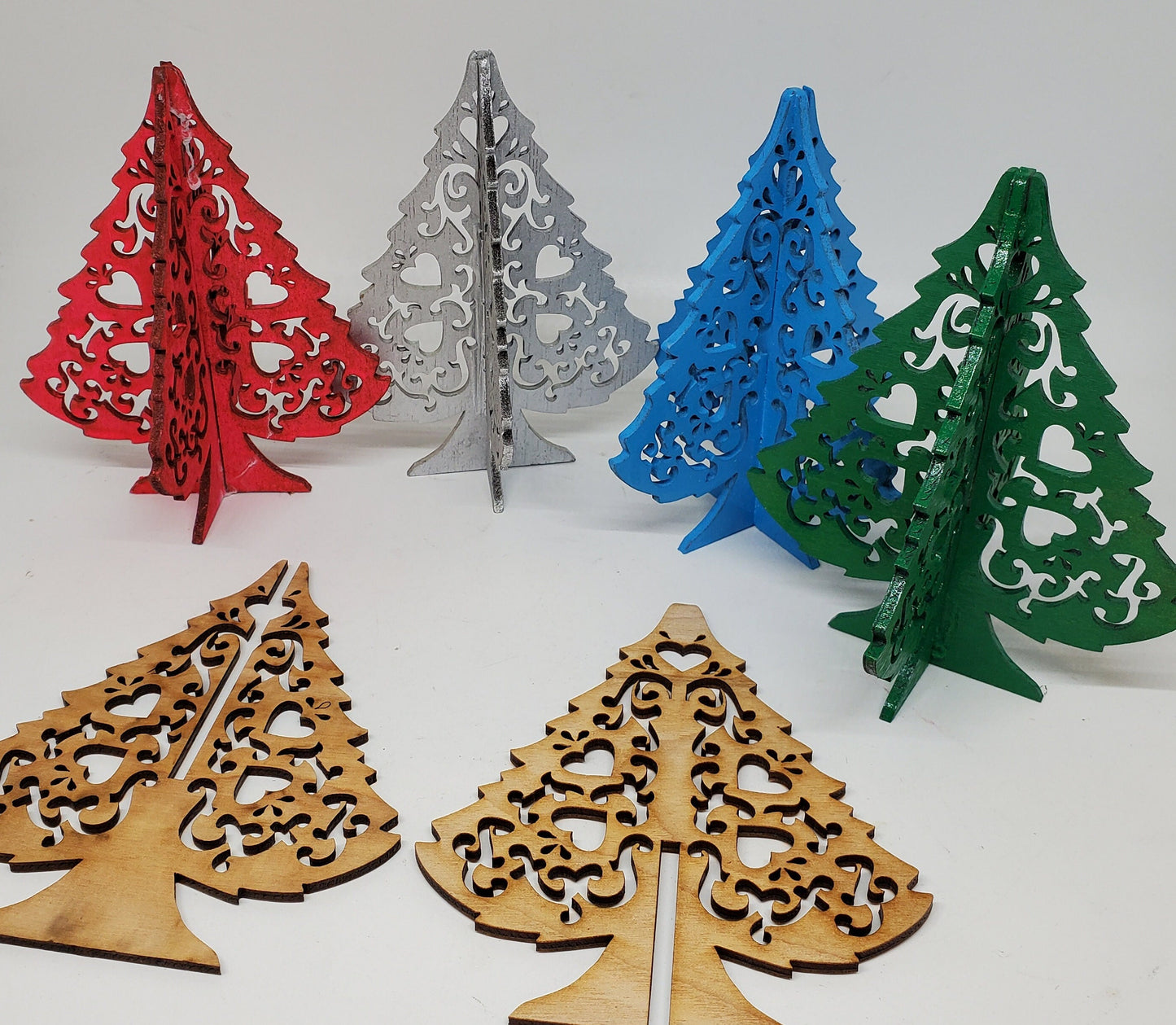 BULK and SAVE! As low as 2.92 cents each.Unpainted Wood Christmas Tree Kit: DIY Tabletop Display (Unassembled)  Buy direct and save in bulk