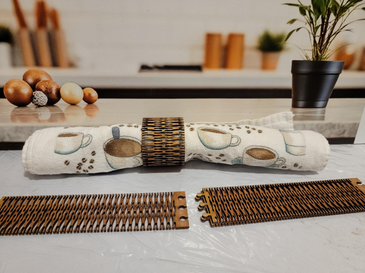 Digital Napkin Ring Holder Cut File for Wood and Paper Crafting Includes PDF and SVG Perfect for Custom Table Decor and Wedding Settings