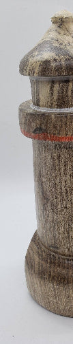 A box Elder Solid wood Lighthouse.