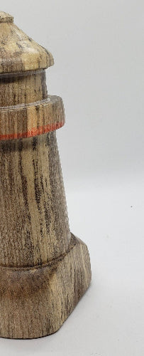 A box Elder Solid wood Lighthouse.