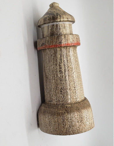 Bring the charm of the coast to your home with this meticulously handcrafted Box Elder Solid Wood Lighthouse, proudly made right here in Michigan. This lighthouse is a unique piece, showcasing the natural beauty and durability of solid Box Elder wood, ensuring it's not just a decoration, but a lasting piece of art and a memory to cherish for years to come. Or a meat tenderiser.