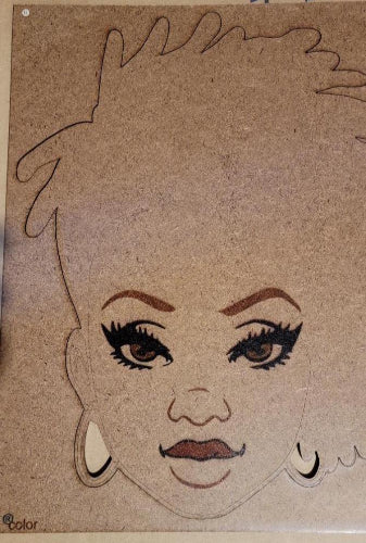 Embrace Radiant Style with Our Colored Diva Head Silhouettes
Unleash your creativity and celebrate the power of bold design with our exquisite Colored Diva Head Silhouettes—each one a tribute to elegance, strength, and artistic expression.
At Laser Etching Etcetera, we craft premium wooden Diva heads sized from 11 to 19 inches, precision-cut from 1/8" birch plywood. These striking silhouettes are designed to be the heart of your next creation—whether you're decorating, gifting, or storytelling through art.
