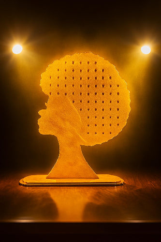 Bring some awesome to your space with this Tabletop Diva Head Silhouette! It's a total showstopper that adds elegance and a pop of culture.