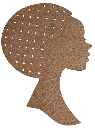 Presenting our highly sought-after 15-inch wooden silhouette, featuring a captivating woman's head with a beautifully textured hairstyle, designed for effortless decoration. These unique pieces feature strategically placed decorative holes, making them perfect for crafting personalized wreaths, stunning wall art, or other unique home décor projects.