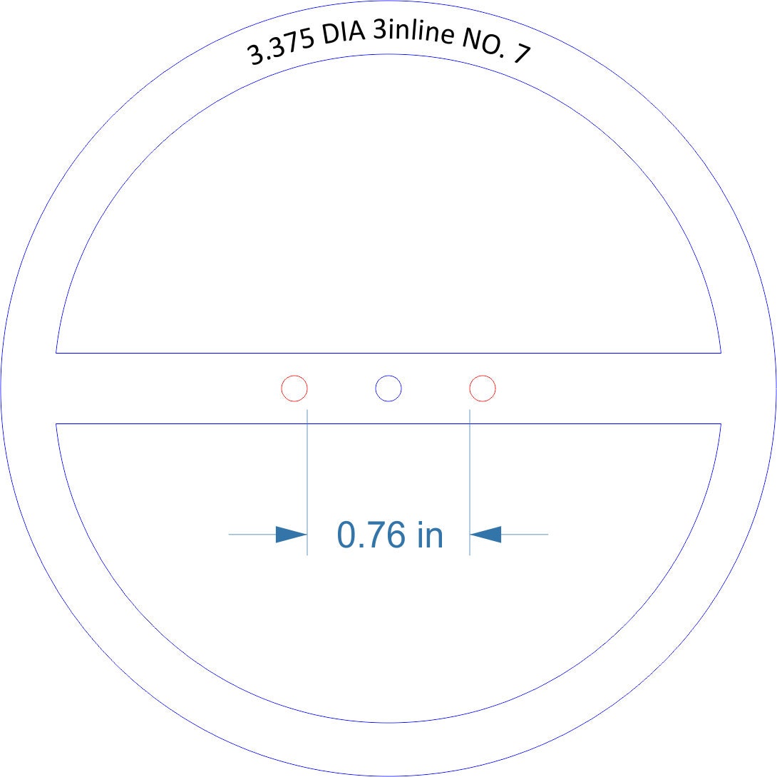 Single-Wick Round Holder – 3.375" Diameter, Line 3" (No. 7)
This template is designed for single-wick round candle molds with a 3.375-inch diameter. Featuring a centered wick placement guide along the 3-inch alignment line, it ensures consistent burn performance and visual symmetry. Labeled as Line Number 7, this schematic supports precise mold setup, packaging layout, and production labeling for larger-format round candles. Ideal for artisans and manufacturers seeking repeatable results with clean presenta