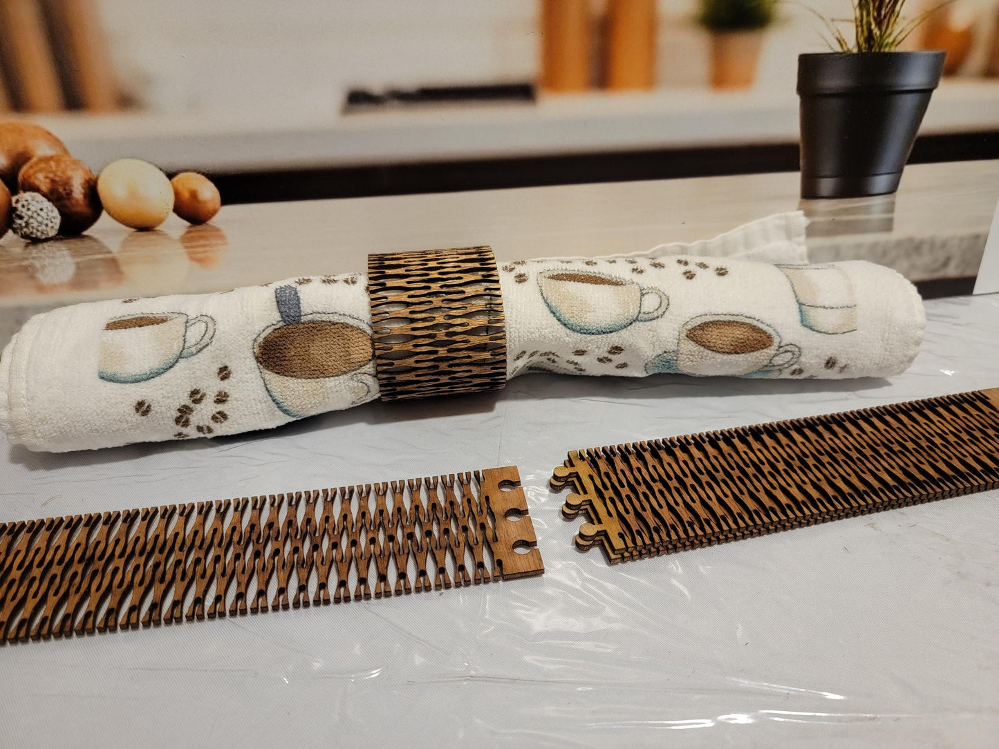 Digital Napkin Ring Holder Cut File for Wood and Paper Crafting Includes PDF and SVG Perfect for Custom Table Decor and Wedding Settings