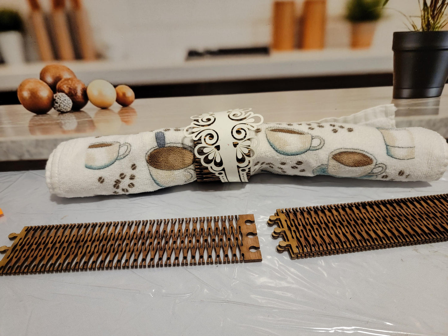 Digital Napkin Ring Holder Cut File for Wood and Paper Crafting Includes PDF and SVG Perfect for Custom Table Decor and Wedding Settings