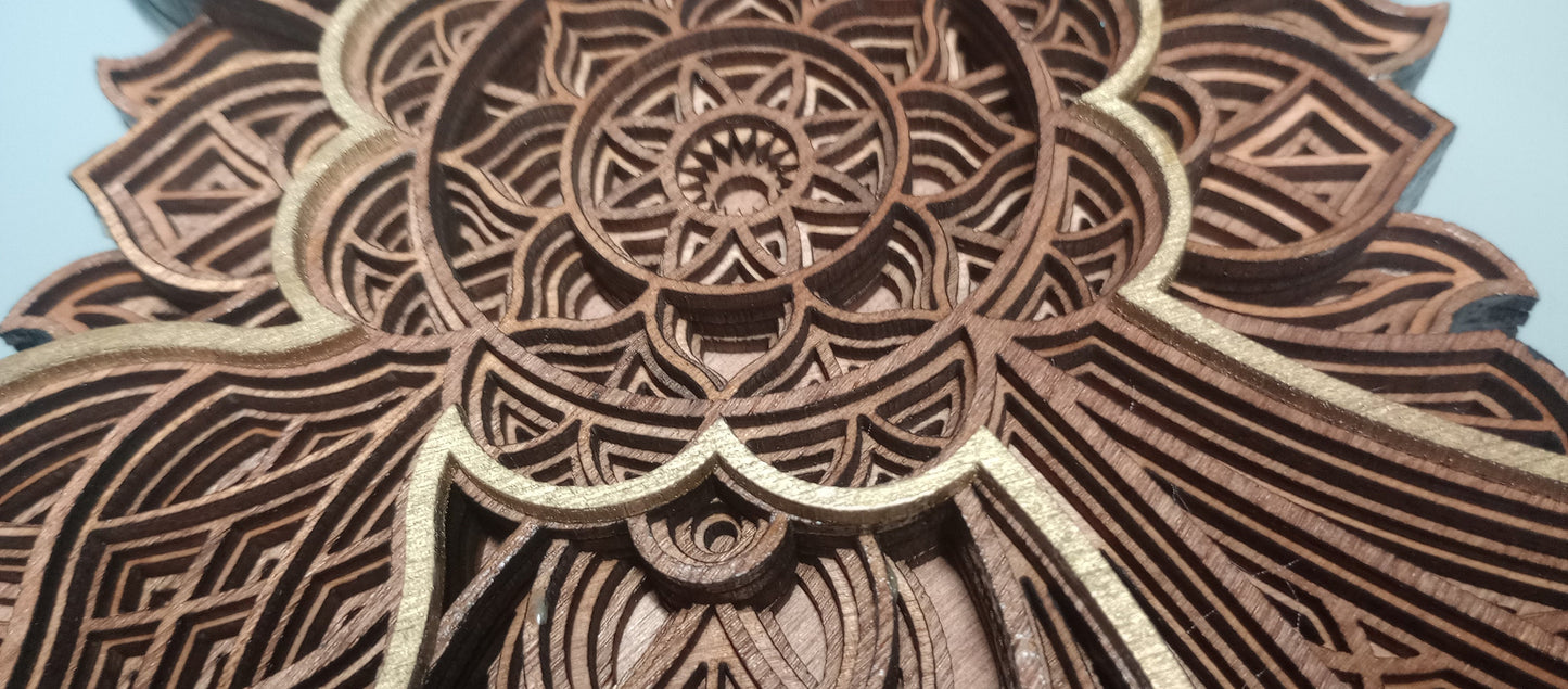 The Mandala Cross 7-layers, a beautiful crucifix cross as a perfect gift for remembering a loved one family or friends. Wall cross display.