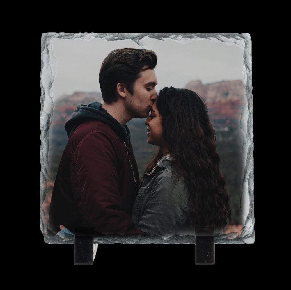 Honor your loved one with a custom 5.5x5.5" slate photo—fade-proof, full-color, and ready in 3–5 days. Free pickup in Fowlerville. Buy now