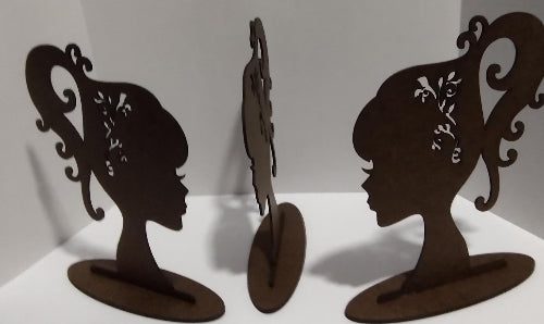 Our smaller head jewelry display is perfect for organizing your jewelry. Slim enough to fit perfectly on your shelf without taking up room.